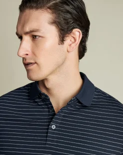 Blue Shirts|Blue<Charles Tyrwhitt Tyrwhitt Pique Polo - Navy & White Navy and White