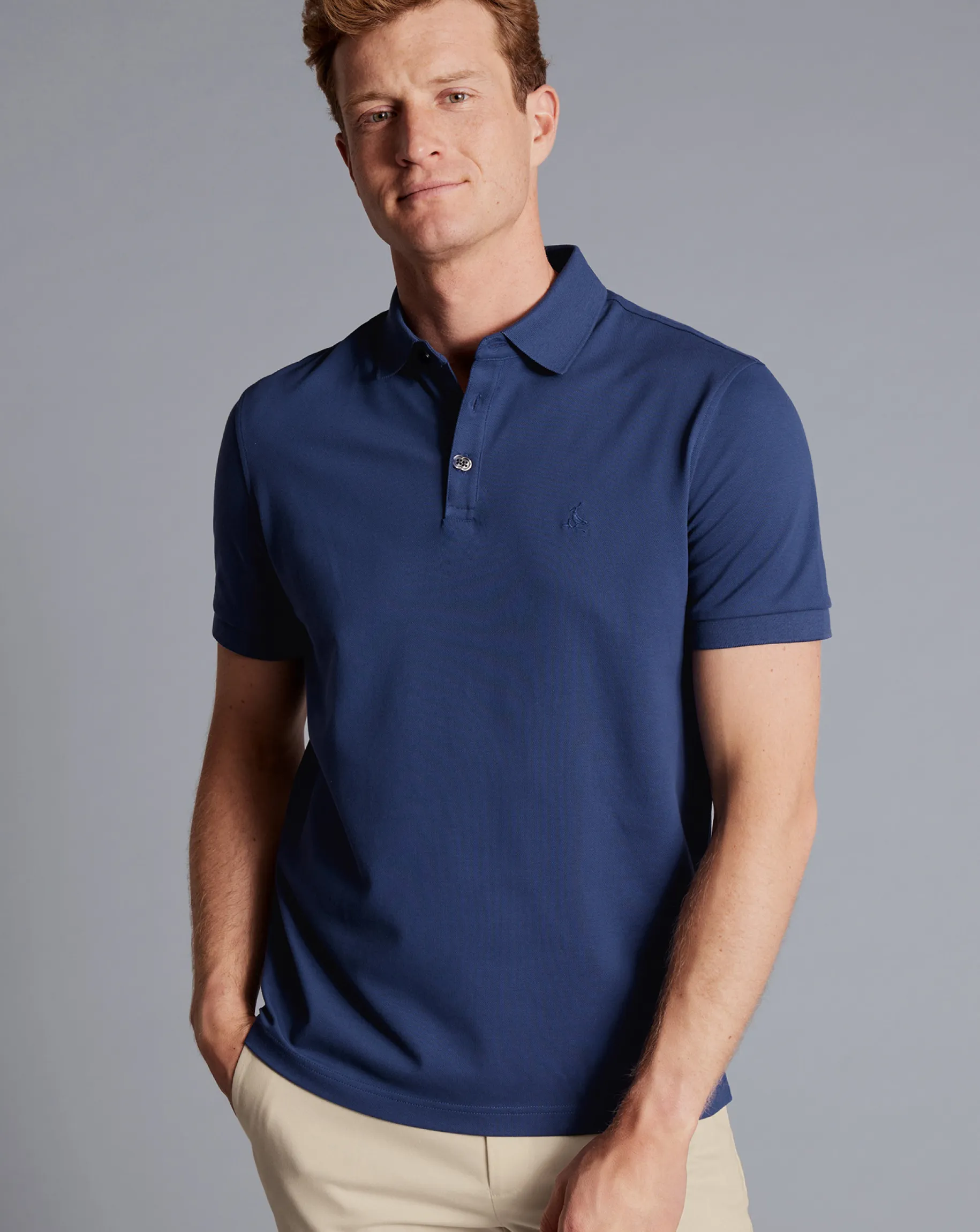 Blue Shirts|Blue<Charles Tyrwhitt Tyrwhitt Pique Polo - Blue Royal