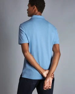 Blue Shirts|Golf polos<Charles Tyrwhitt Tyrwhitt Pique Polo - Sky Blue Sky and Blue