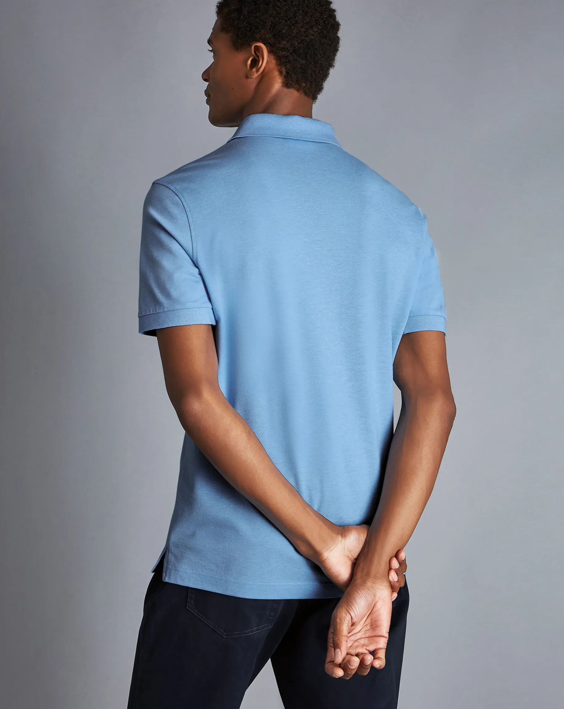Blue Shirts|Golf polos<Charles Tyrwhitt Tyrwhitt Pique Polo - Sky Blue Sky and Blue