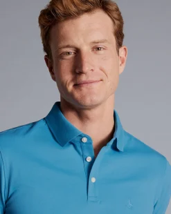 Blue Shirts|Blue<Charles Tyrwhitt Tyrwhitt Pique Polo - Turquoise