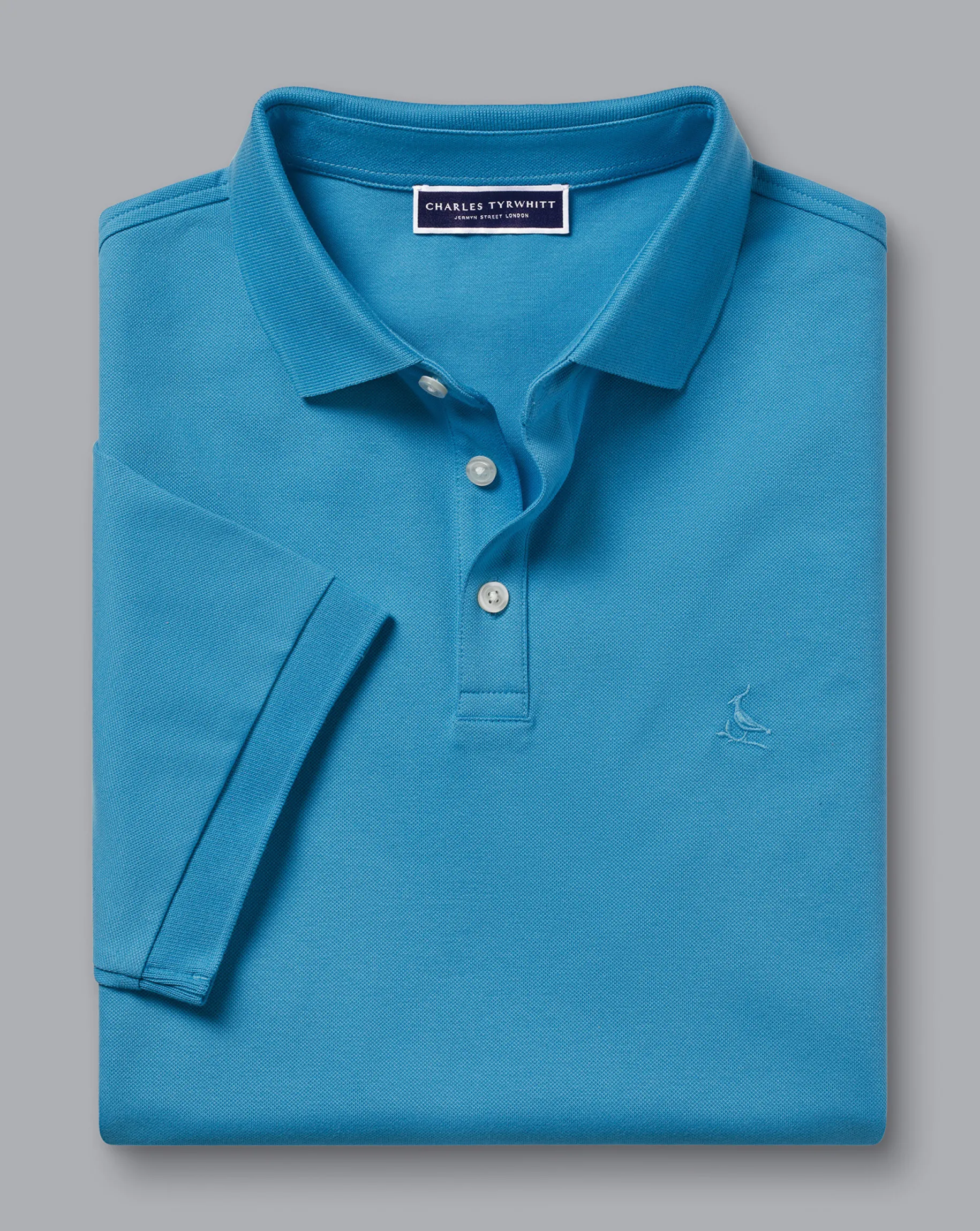 Blue Shirts|Blue<Charles Tyrwhitt Tyrwhitt Pique Polo - Turquoise
