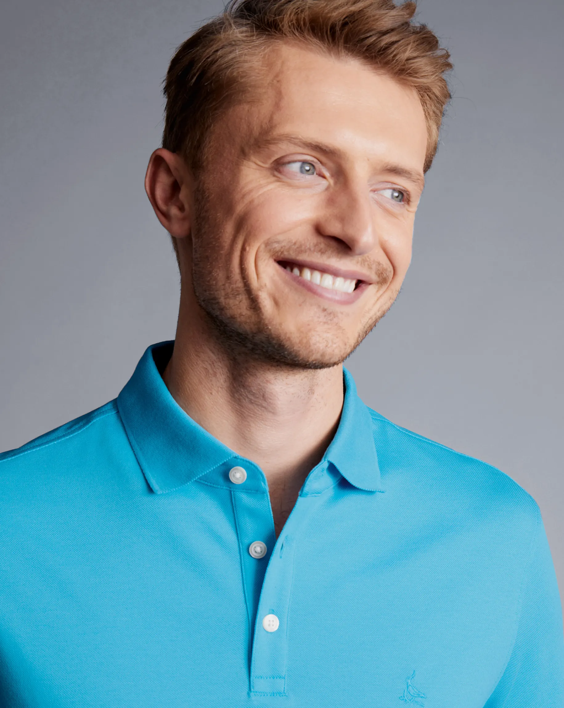 Shirt Sale|Polos<Charles Tyrwhitt Tyrwhitt Pique Polo - Turquoise Blue Light Turquoise