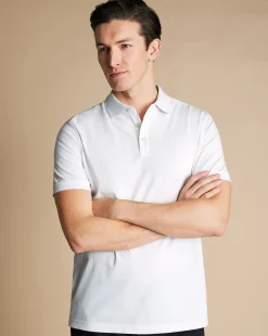 White Shirts|Golf polos<Charles Tyrwhitt Tyrwhitt Pique Polo - White