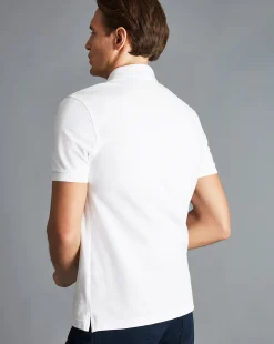 White Shirts|Golf polos<Charles Tyrwhitt Tyrwhitt Pique Polo - White