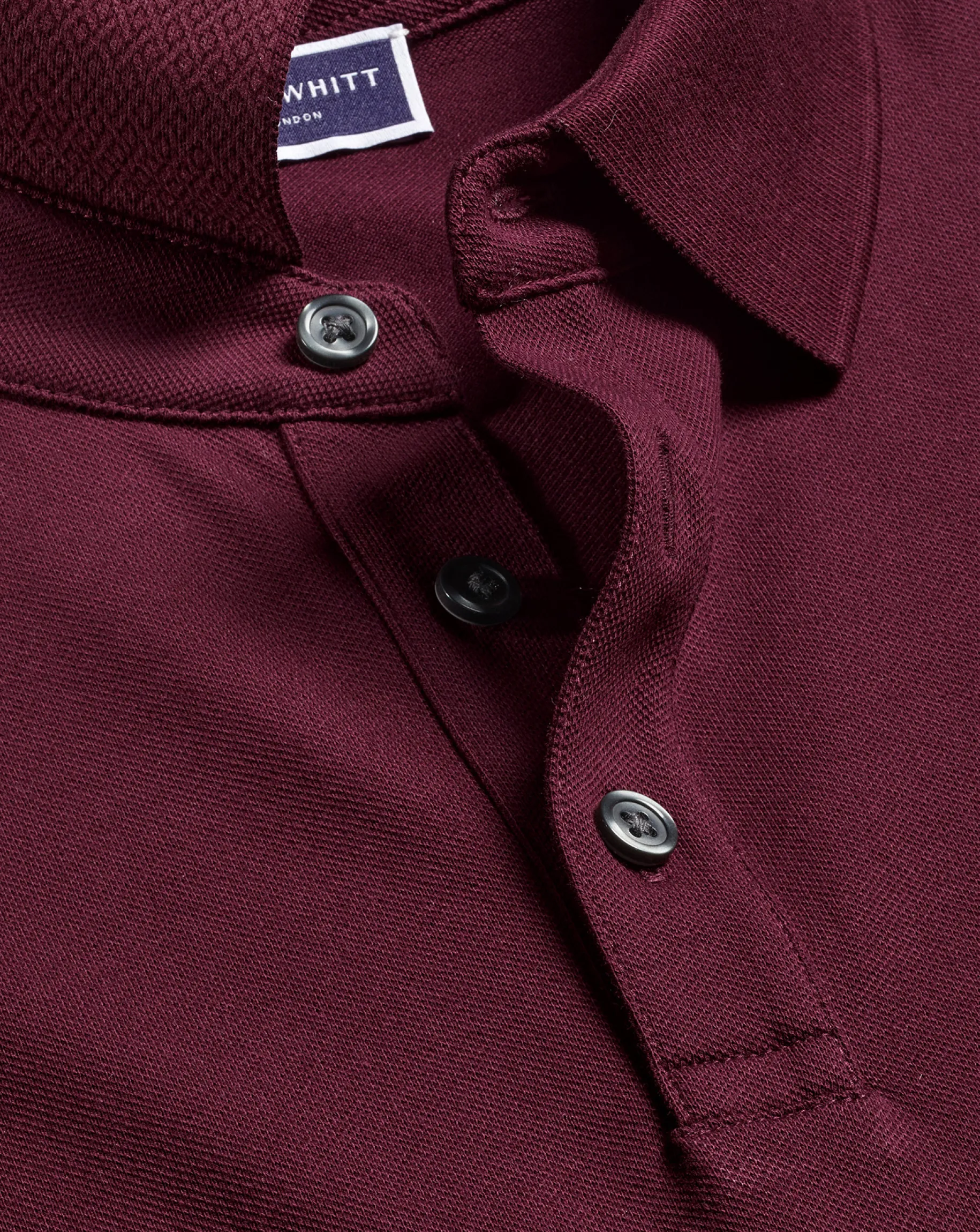 Short Sleeve polos|Polos<Charles Tyrwhitt Tyrwhitt Pique Polo - Red Wine