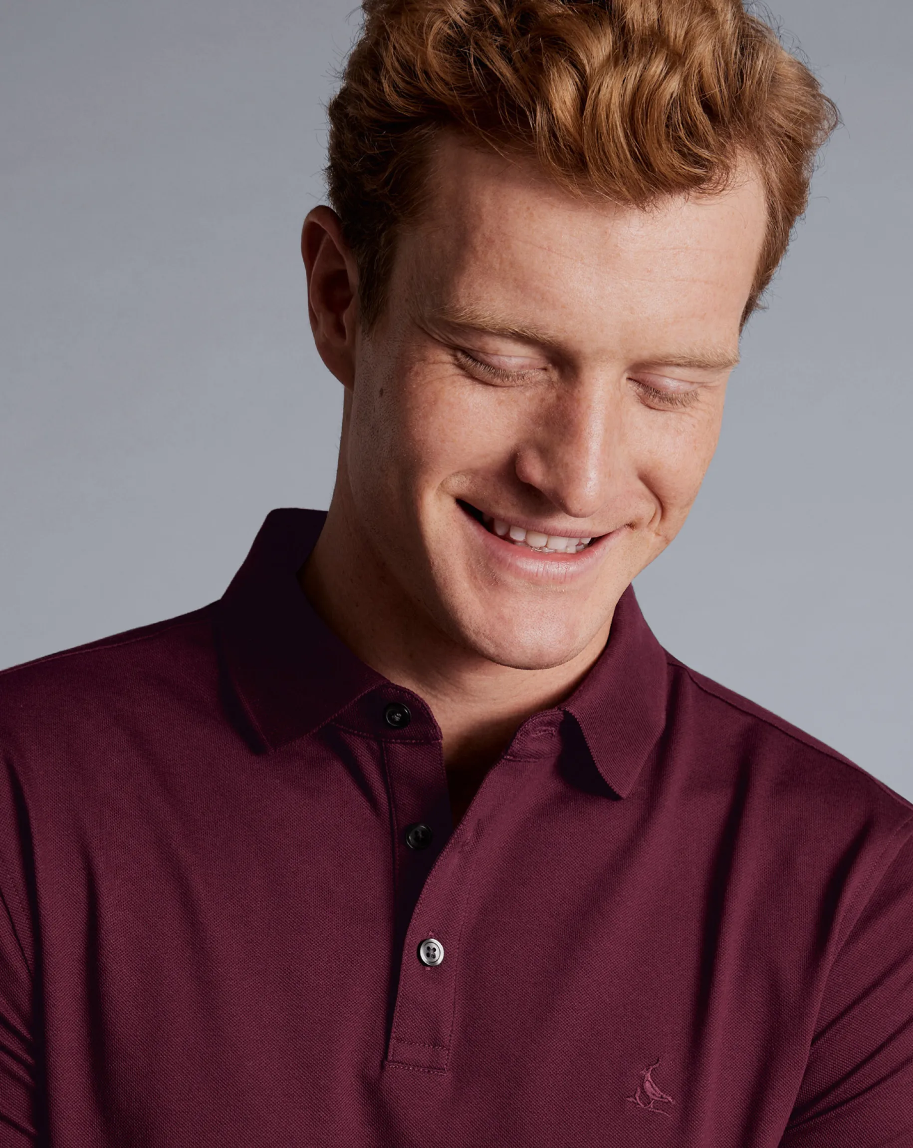 Short Sleeve polos|Polos<Charles Tyrwhitt Tyrwhitt Pique Polo - Red Wine