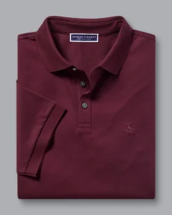 Short Sleeve polos|Polos<Charles Tyrwhitt Tyrwhitt Pique Polo - Red Wine