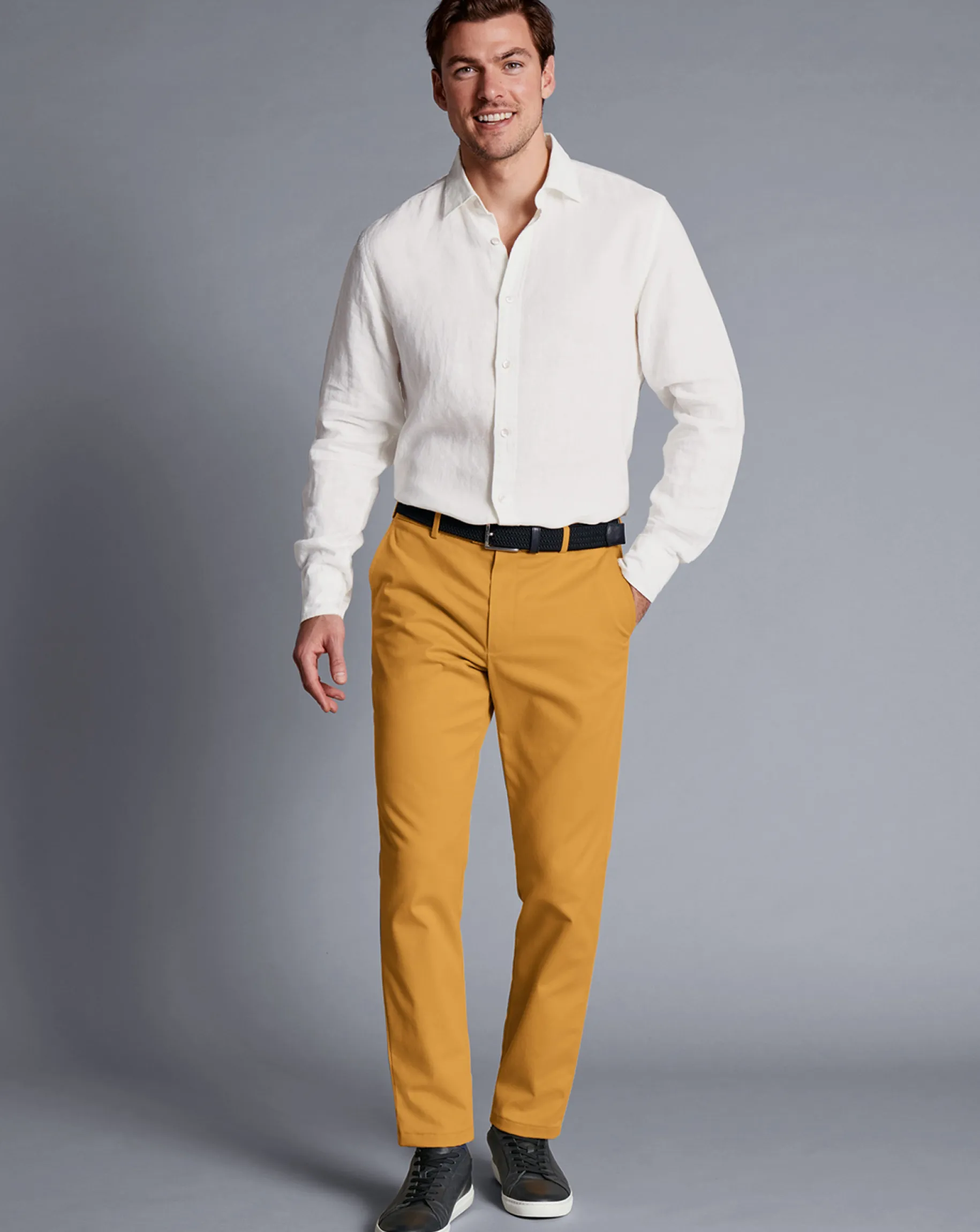 The Ultimate Chino|Pants & Shorts<Charles Tyrwhitt Ultimate Non-Iron Chinos - Yellow