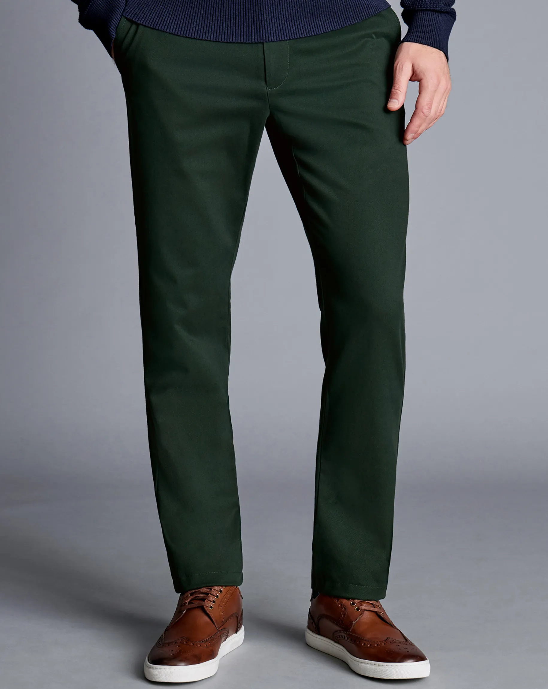 The Ultimate Chino|Pants & Shorts<Charles Tyrwhitt Ultimate Non-Iron Chinos - Green