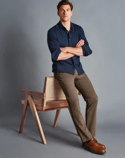 Brown Pants|Golf Collection<Charles Tyrwhitt Ultimate Non-Iron Chinos - Mocha