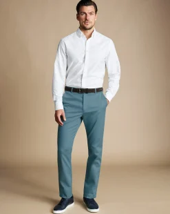 Chinos|Blue Pants<Charles Tyrwhitt Ultimate Non-Iron Chinos - Mid Blue