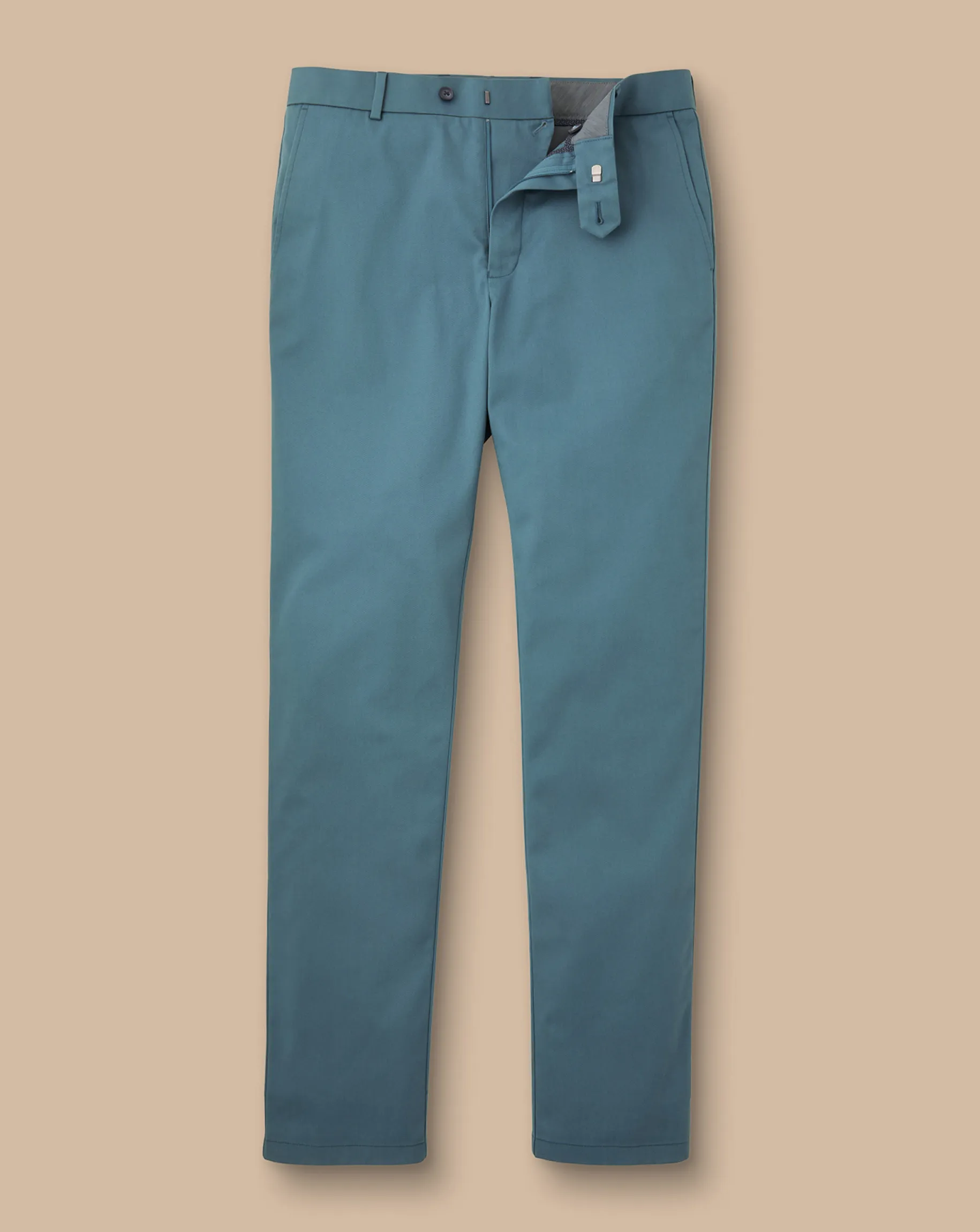 Chinos|Blue Pants<Charles Tyrwhitt Ultimate Non-Iron Chinos - Mid Blue