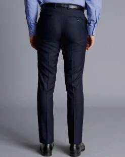 Suit Pants|Pants & Shorts<Charles Tyrwhitt Ultimate Performance Check Suit Pants - Navy