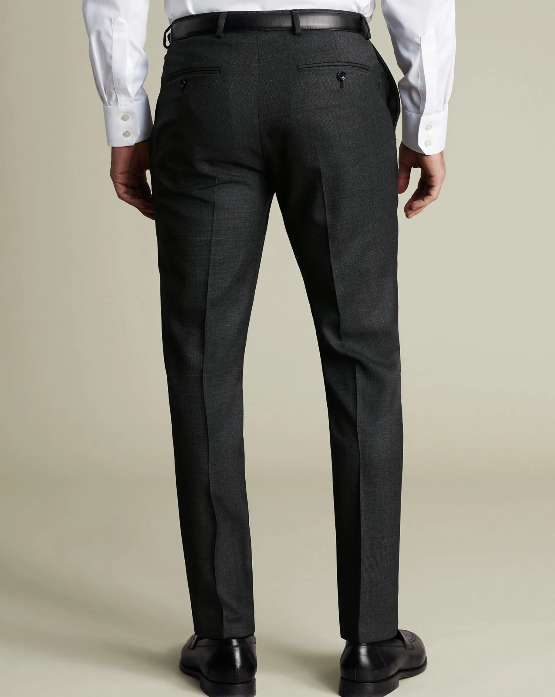 Suit Pants<Charles Tyrwhitt Ultimate Performance End-on-End Suit Pants - Charcoal Grey