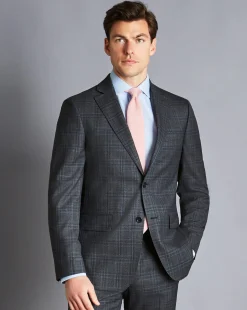 Suit Jackets|Blazers<Charles Tyrwhitt Ultimate Performance Prince of Wales Check Suit Jacket - Steel Blue
