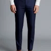 Pants & Shorts|Suit Pants<Charles Tyrwhitt Ultimate Performance Stripe Suit Pants - French Blue
