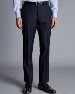 Suit Pants|Pants & Shorts<Charles Tyrwhitt Ultimate Performance Stripe Suit Pants - Navy