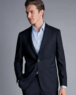 Suit Jackets|Blazers<Charles Tyrwhitt Ultimate Performance Stripe Suit Jacket - Navy