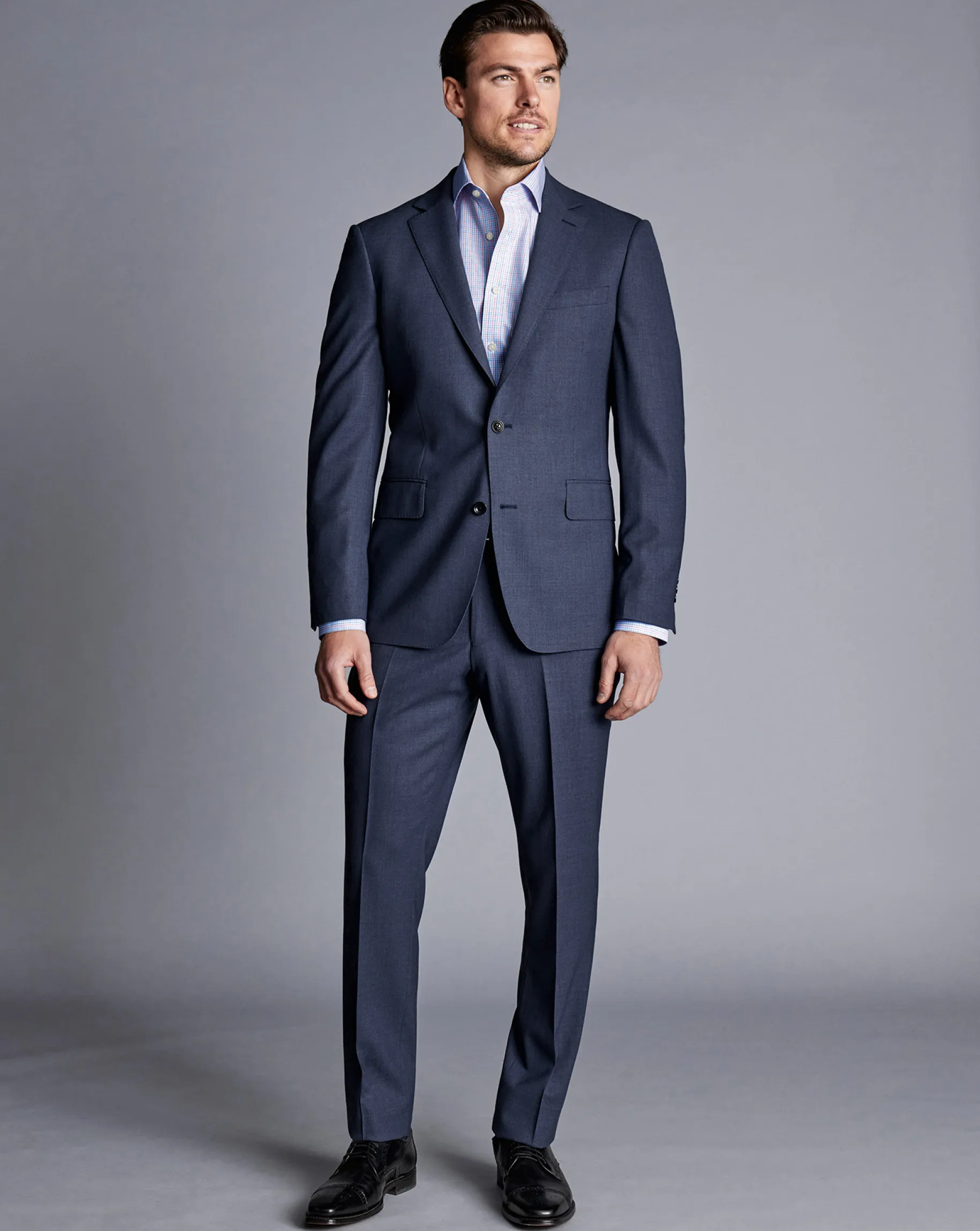 Suit Pants|Pants & Shorts<Charles Tyrwhitt Ultimate Performance Suit Pants - Heather Blue