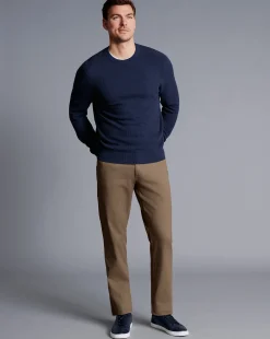 Pants & Shorts<Charles Tyrwhitt Washed Texture 5 Pocket Pants - Taupe
