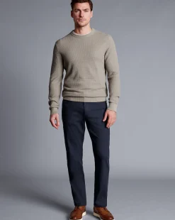 Pants & Shorts<Charles Tyrwhitt Washed Texture 5 Pocket Pants - Navy