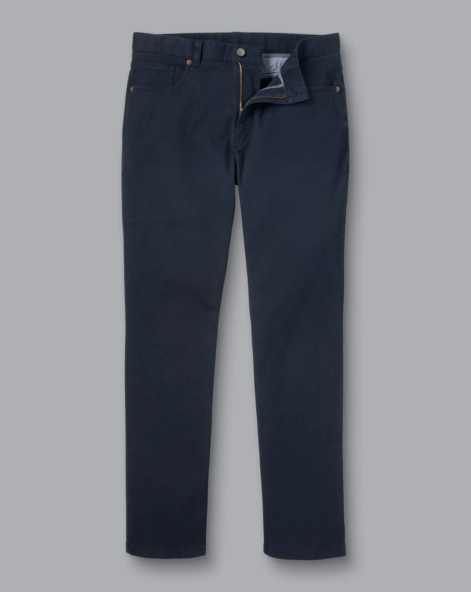 Pants & Shorts<Charles Tyrwhitt Washed Texture 5 Pocket Pants - Navy
