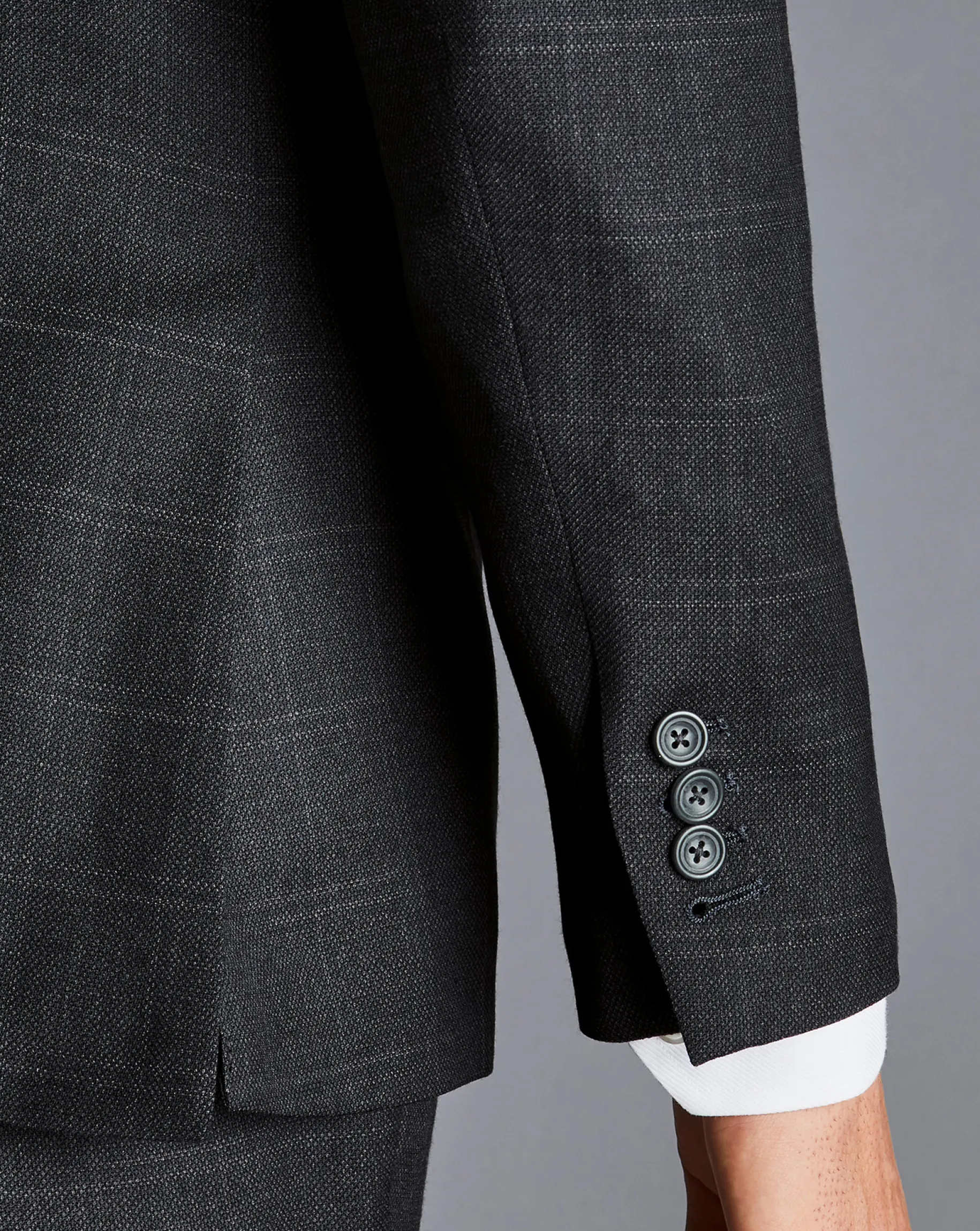 Suit Jackets|Blazers<Charles Tyrwhitt Windowpane Check Birdseye Travel Suit Jacket - Grey Charcoal
