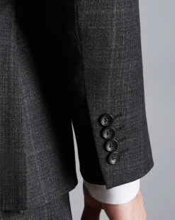 Suit Jackets|Blazers<Charles Tyrwhitt Windowpane Check Suit Jacket - Charcoal Grey