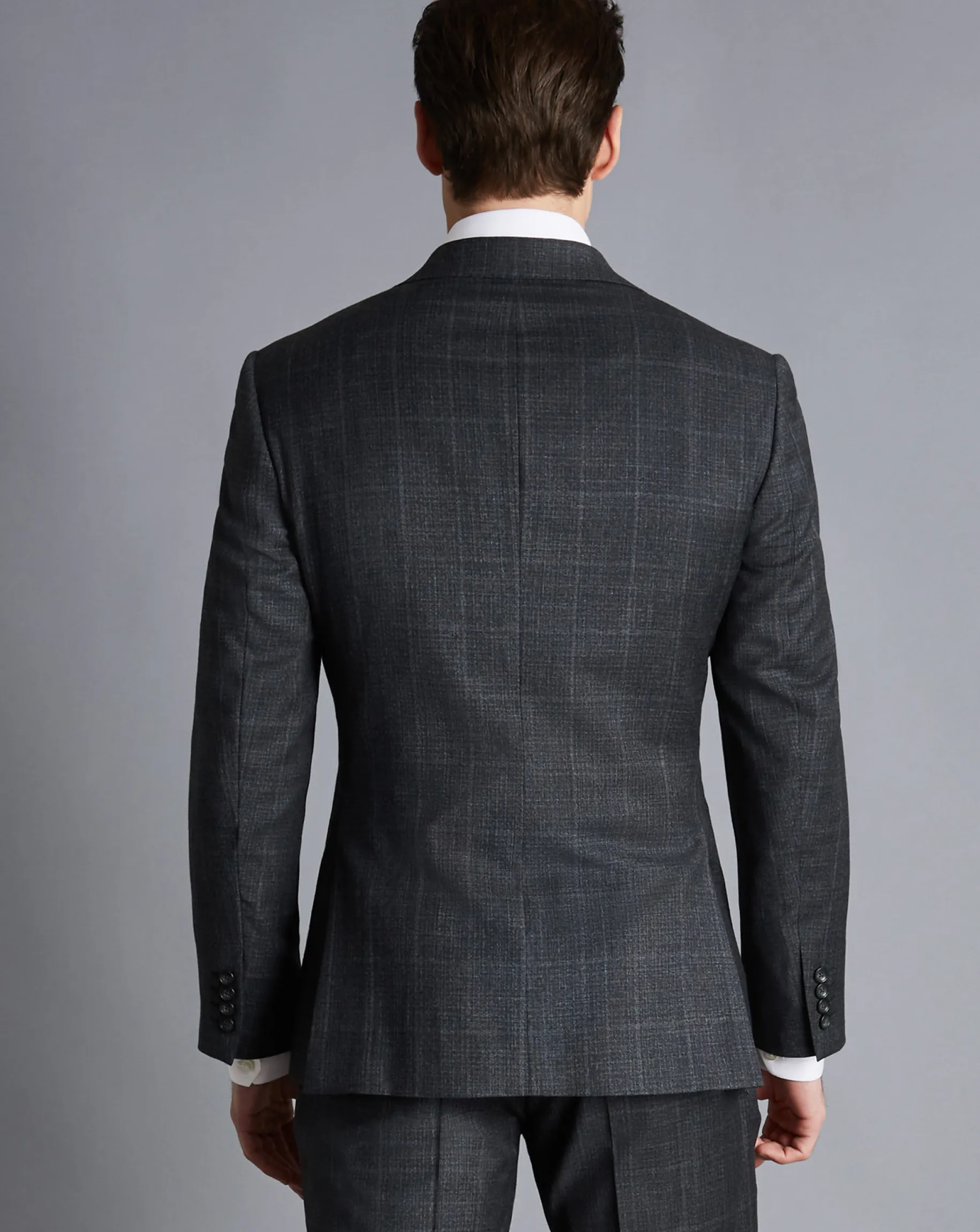 Suit Jackets|Blazers<Charles Tyrwhitt Windowpane Check Suit Jacket - Charcoal Grey