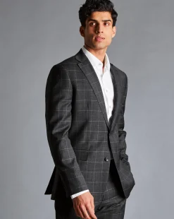 Suit Jackets|Blazers<Charles Tyrwhitt Windowpane Check Suit Jacket - Grey