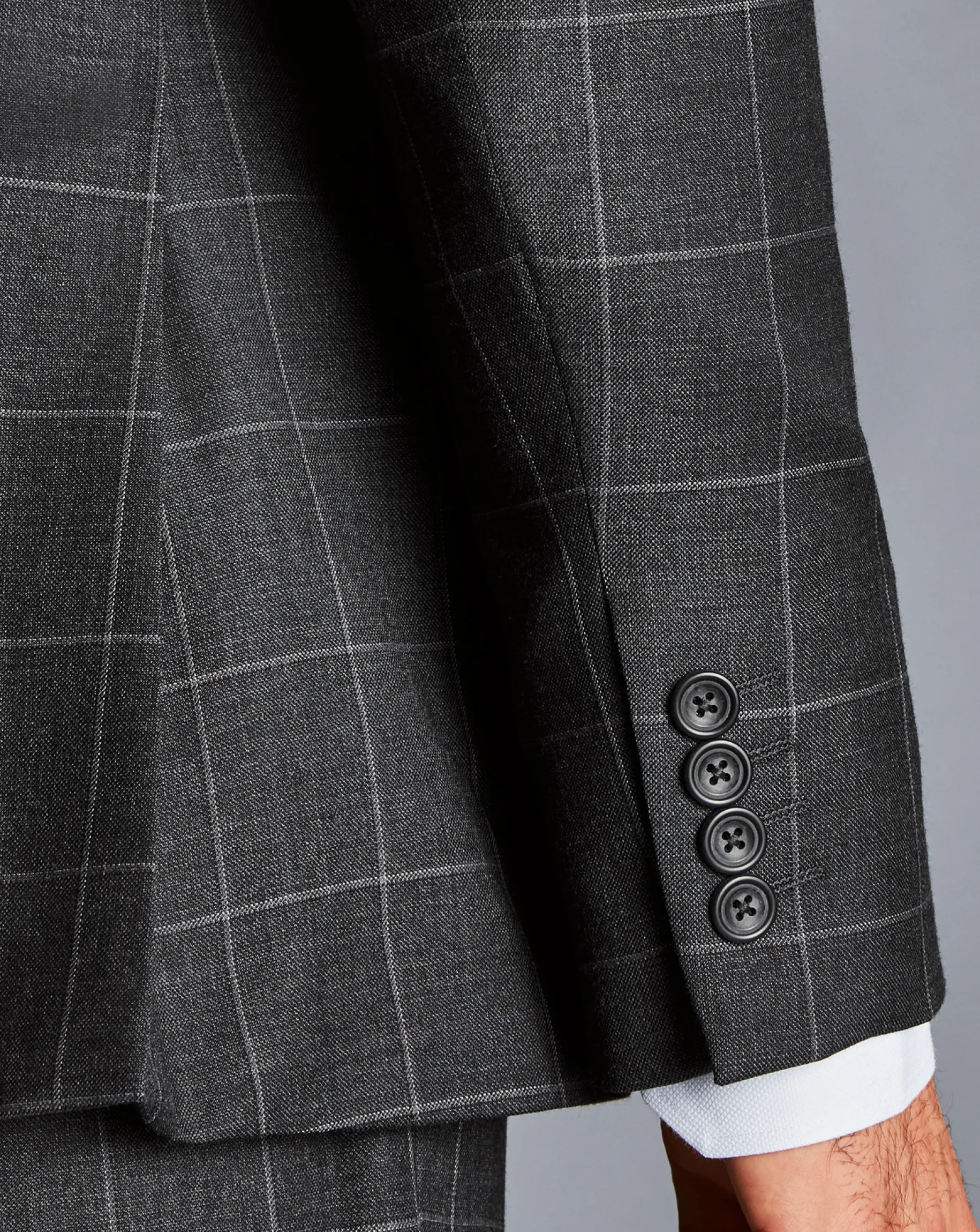 Suit Jackets|Blazers<Charles Tyrwhitt Windowpane Check Suit Jacket - Grey
