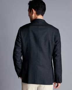 Coats & Jackets|Blazers<Charles Tyrwhitt Wool Check Jacket - Denim Blue