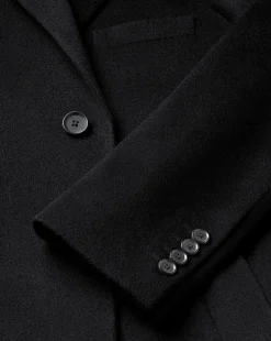 Coats|Black<Charles Tyrwhitt Wool Overcoat - Black
