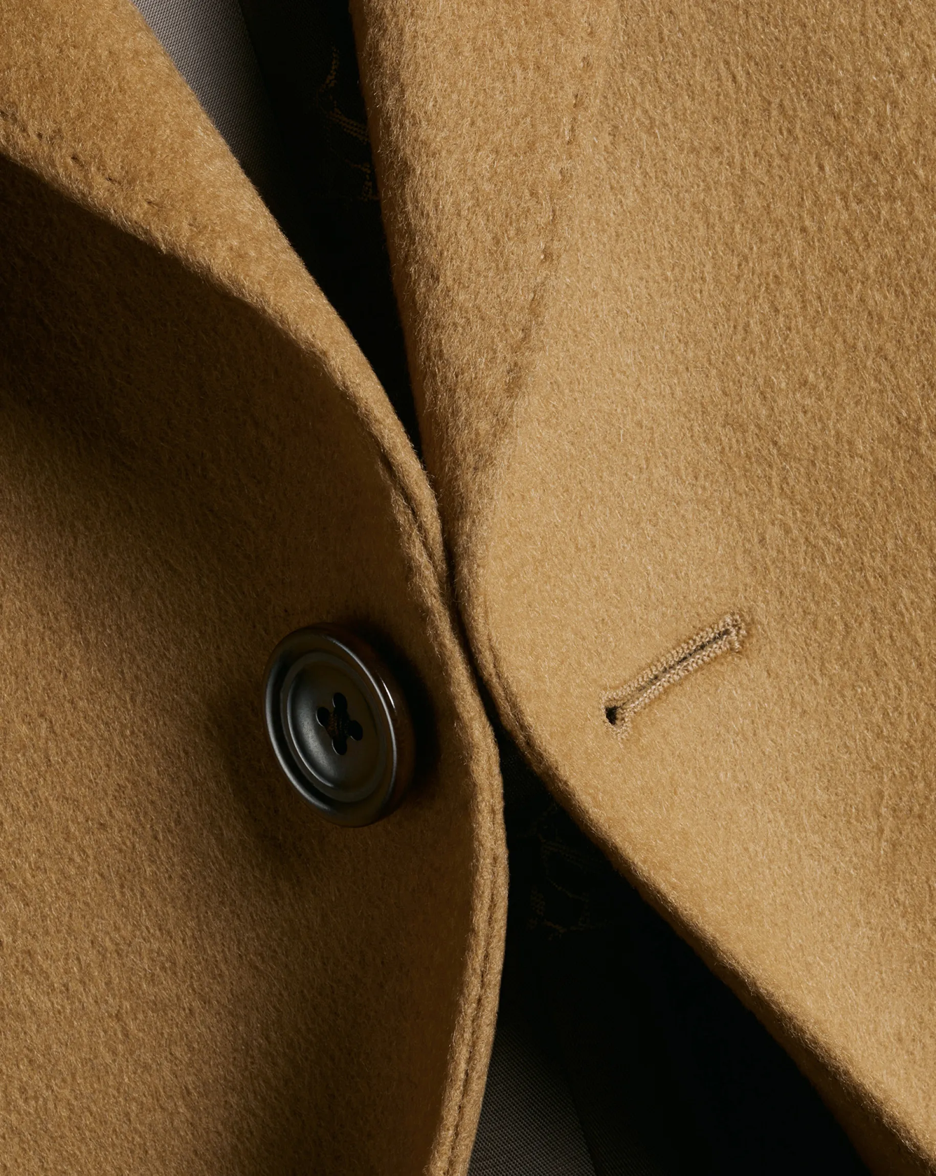 Coats|Brown<Charles Tyrwhitt Wool Overcoat - Camel