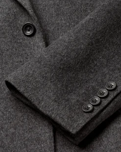 Coats<Charles Tyrwhitt Wool Overcoat - Dark Grey