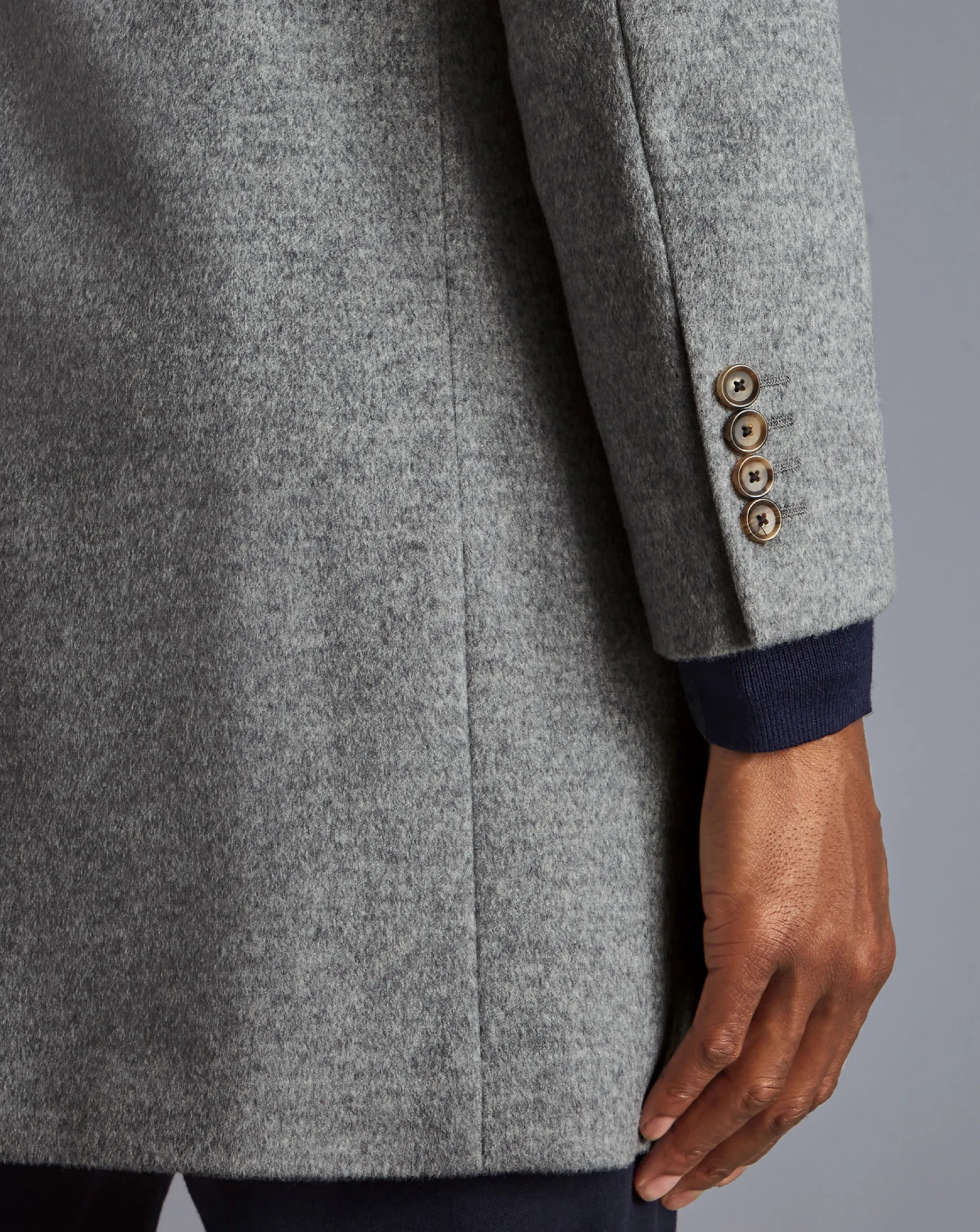 Coats & Jackets<Charles Tyrwhitt Wool Overcoat - Grey
