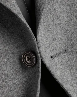 Coats<Charles Tyrwhitt Wool Overcoat - Light Grey