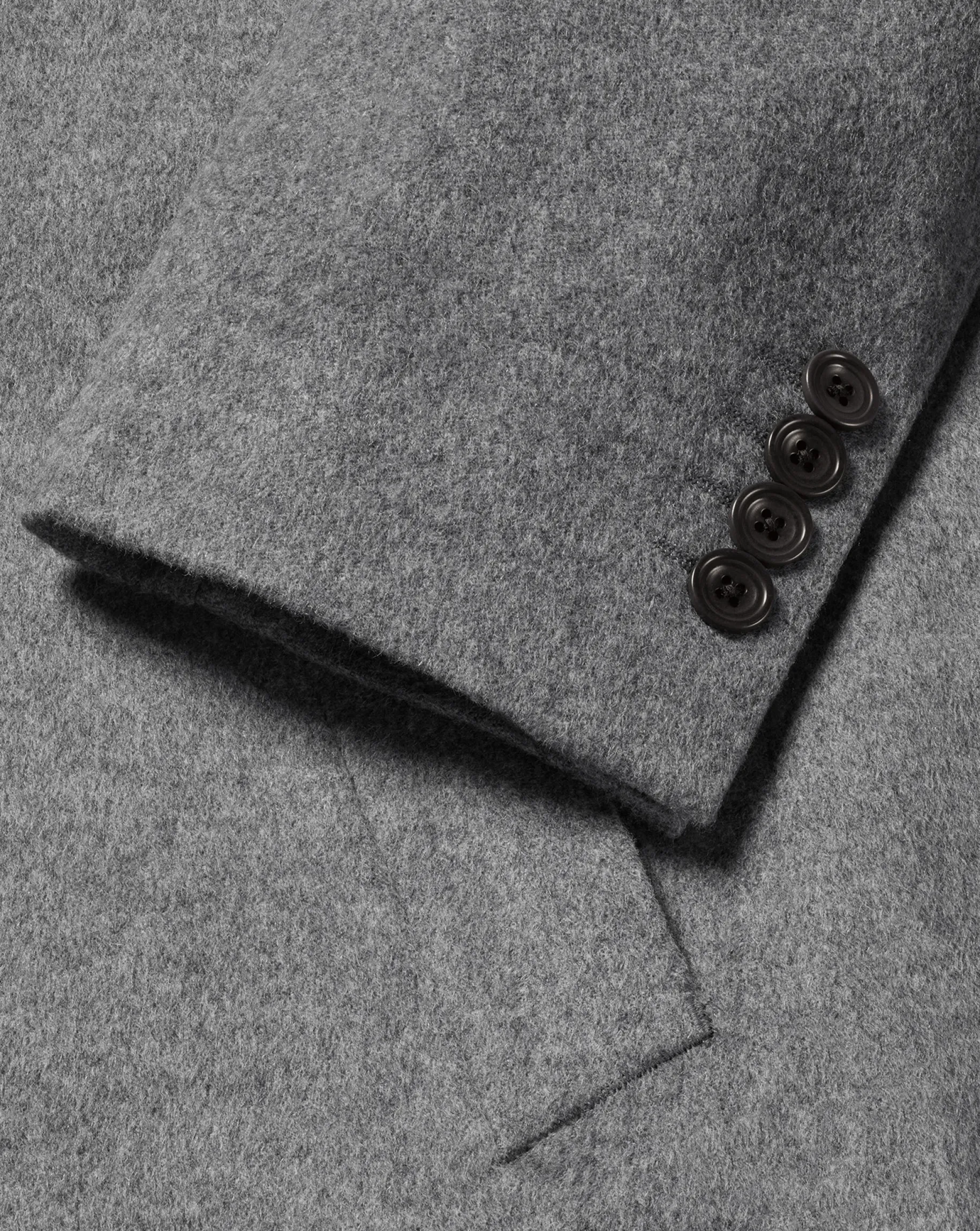 Coats<Charles Tyrwhitt Wool Overcoat - Light Grey