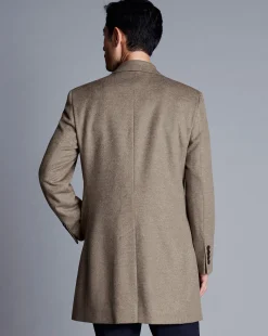 Coats|Brown<Charles Tyrwhitt Wool Overcoat - Oatmeal