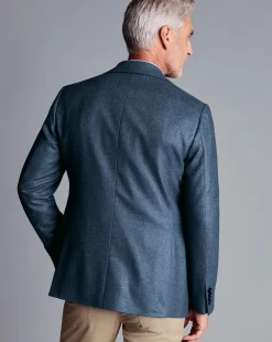 Coats & Jackets|Blazers<Charles Tyrwhitt Wool Silk Texture Jacket - Ocean Blue