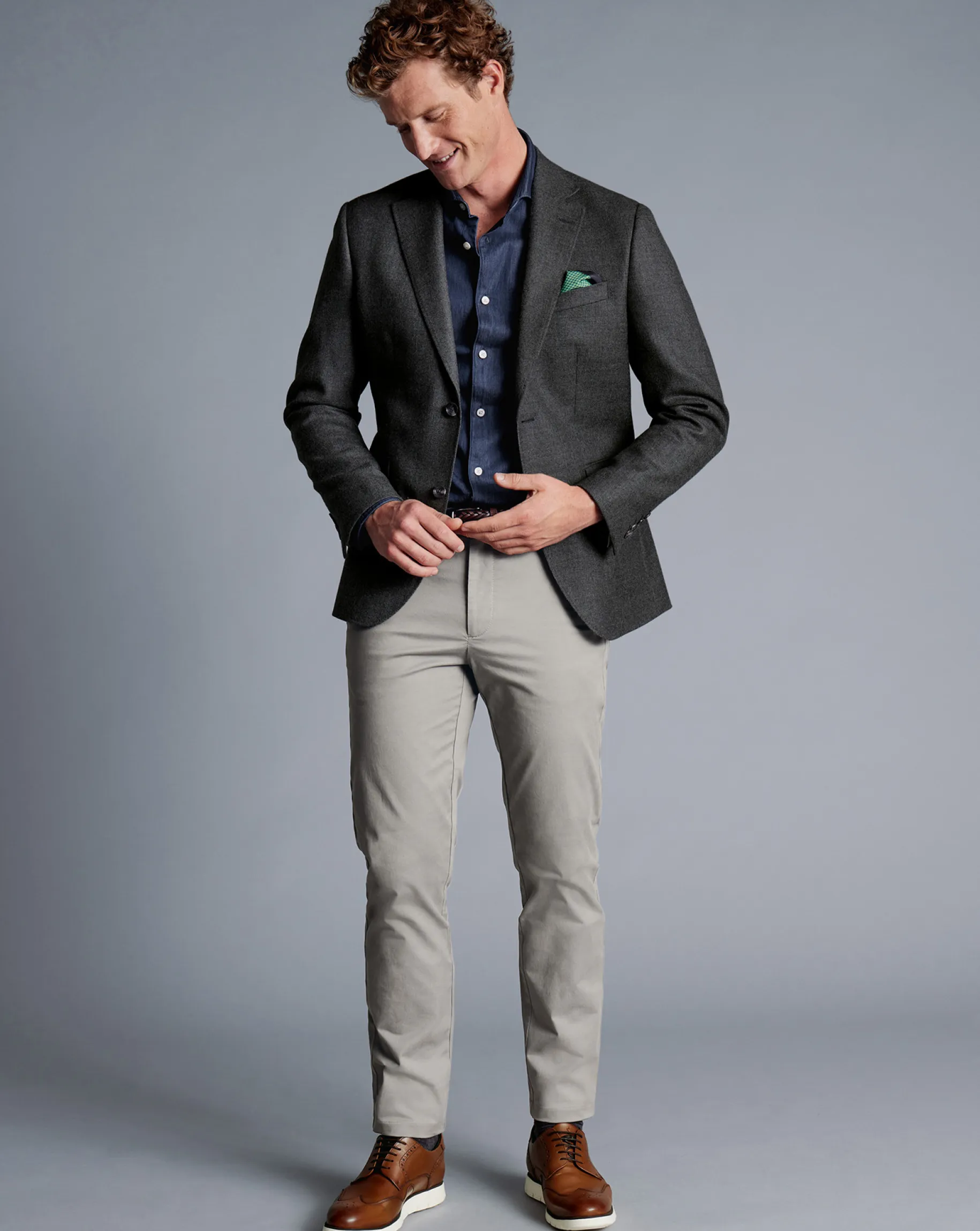 Coats & Jackets|Blazers<Charles Tyrwhitt Wool Texture Jacket - Grey